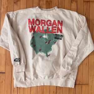 Cream Graphic Crew Sweatshirt